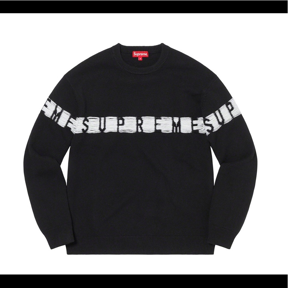 Supreme inside out logo sweater (black)